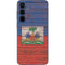 Haiti Flag Dark Wood Galaxy A35 5G Skin